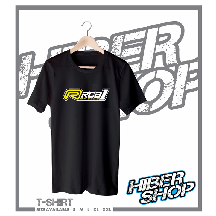 KAOS BAJU DISTRO PRIA WANITA MOTOR RCB 1 LOGO KNALPOT RACING OTOMOTIF MURAH KEREN - HIBERSHOP