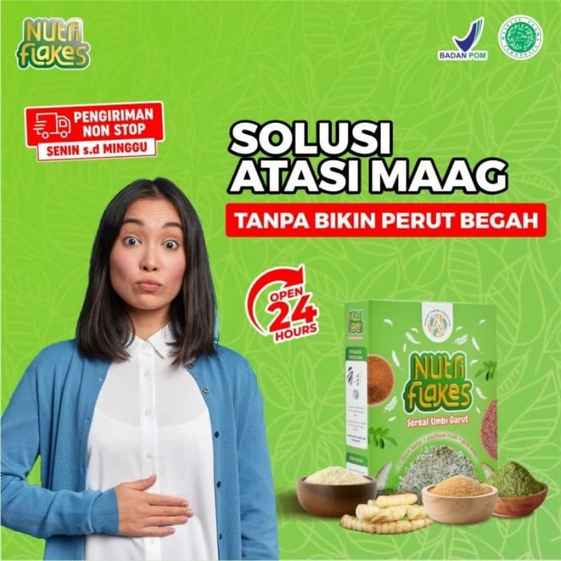 

BEST SELLER PROMO HEMAT 3 BOX NUTRIFLAKES SEREAL UMBI GARUT SEHAT LAMBUNG