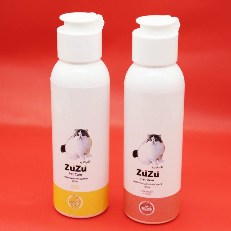 PAKET SHAMPOO KUCING. GREASE AWAY SHAMPOO &amp; 2 IN 1 SHAMPOO