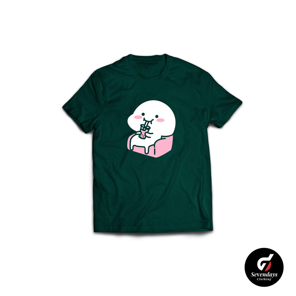Kaos Pentol Quby Minum Boba Cotton Combed 30S Baju Distro Sevendays Clothing