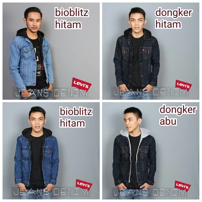 PROMO JAKET JEANS HOODIE PRIA LEVIS KEREN PALING MURAH