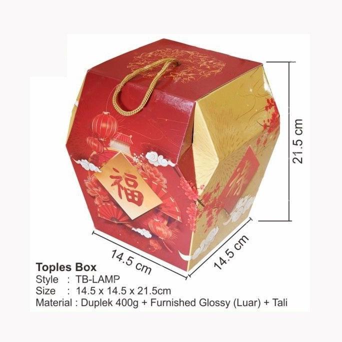 

BISA COD Kotak kardus box toples hantaran imlek sincia CNY duspackaging hampers TERUJI Kode 1374