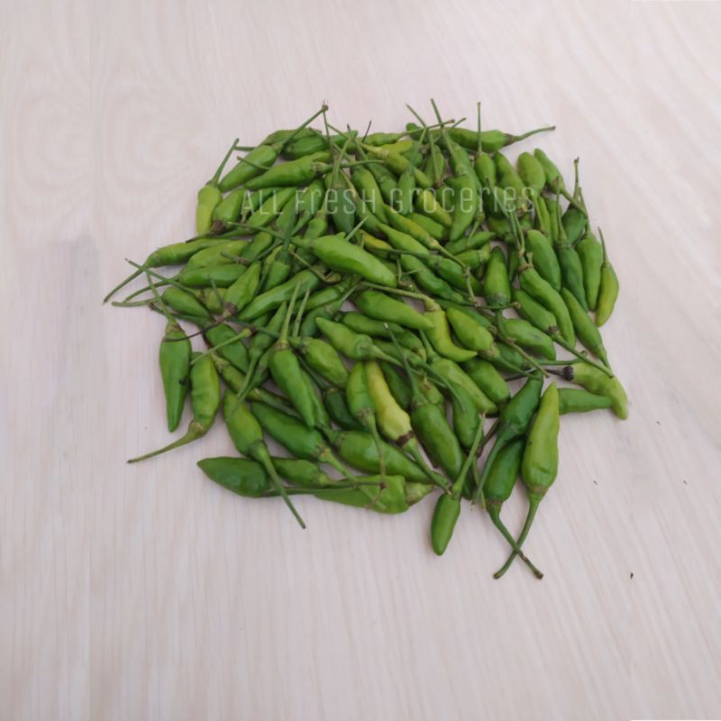 

Cabe rawit hijau segar cabe murah 100 gr