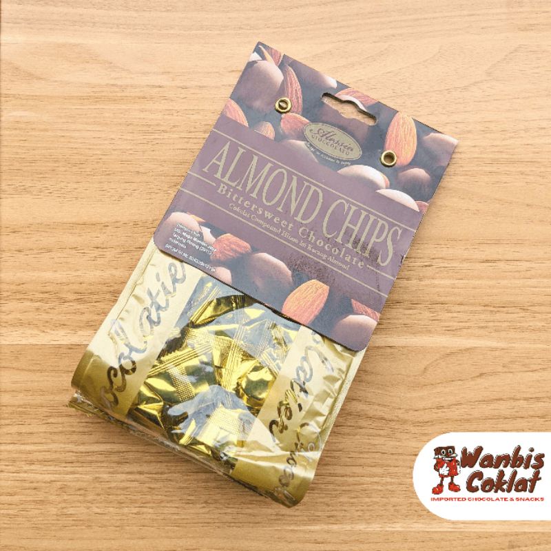 ALESSIO ALMOND CHIPS 150gr COKLAT IMPORT FROM MALAYSIA HALAL SNI
