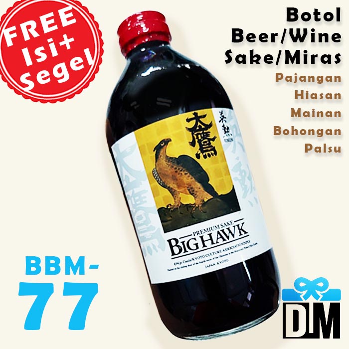 Botol Wine Beer Miras Bekas Pendek Mainan Pajangan Bohongan Hiasan Estetik Rumah