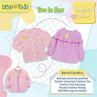 DENOORA Fio Babykids Kemeja Set Outer Anak Laki Perempuan DENOORA Fio Babykids Kemeja Set Outer Anak Laki Perempuan