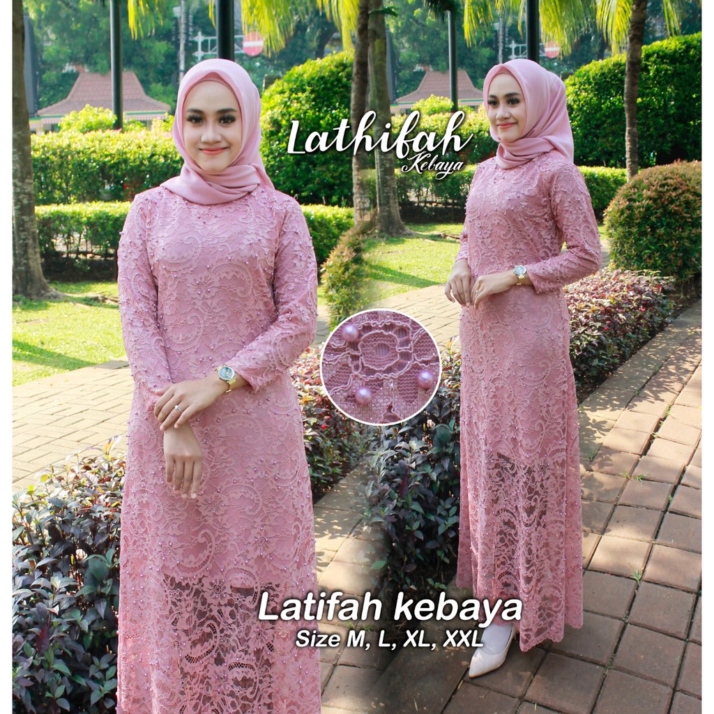 kebaya set brukat tunik mutiara terlarisss