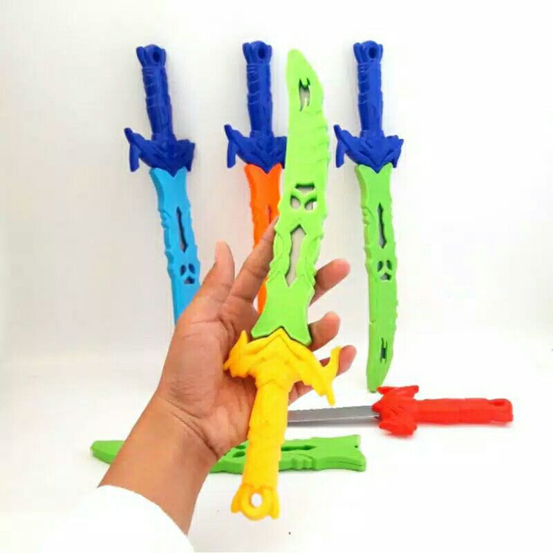 MAINAN ANAK PEDANG PLASTIK WARNA / MAINAN ANAK PEDANG PEDANGAN