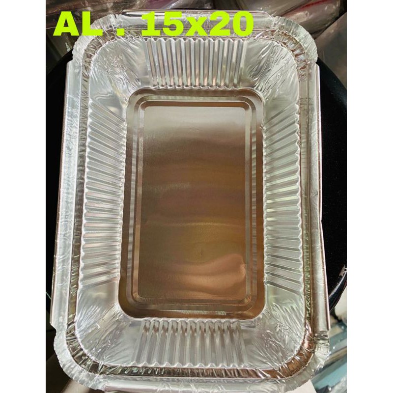 Wadah aluminium foil BX-6421/ loyang aluminium foil 15x20cm / wadah creamy baked rice pizza hut