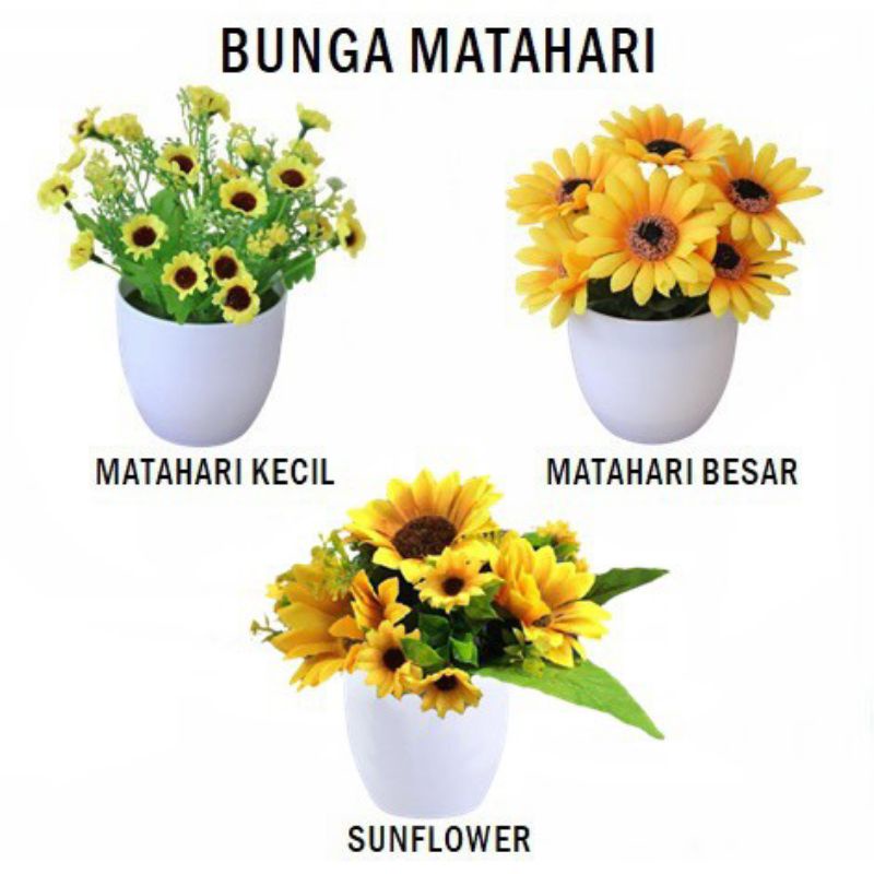 Bunga hias Artificial Matahari/ Bunga Plastik Matahari