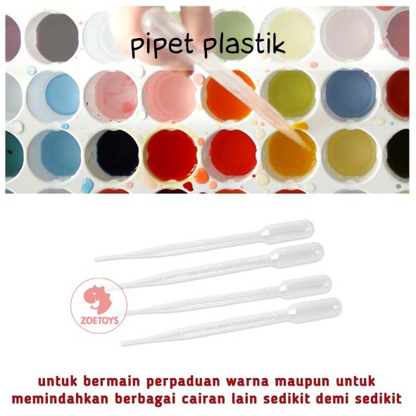 Zoetoys Pipet Plastik  | Dropper | Pipet Tetes | Mainan Anak | Mainan Edukasi