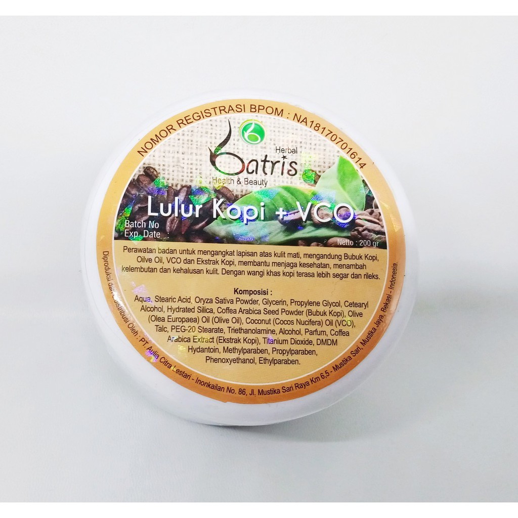 Lulur Kopi Batrisyia Herbal 200 Gram