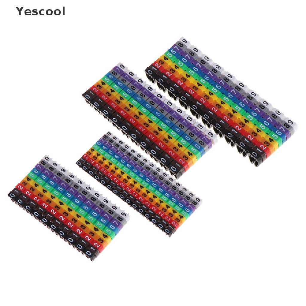 Yescool Label Penanda Angka Tipe C Warna-Warni Untuk Kabel 1.5 / 2.5 / 4 / 6mm2