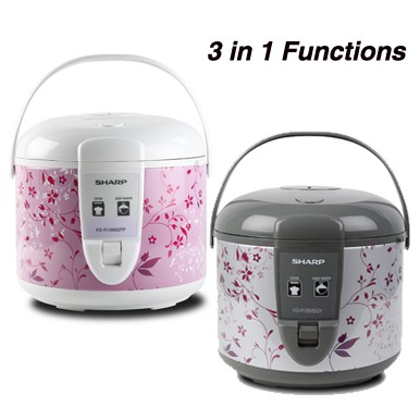 Sharp KS-R18MS-GY Rice cooker 3 in 1 (1,8 liter) KSR18MS KS-R18MS-PK KS-R18MS-PP KS-R18MS-BR