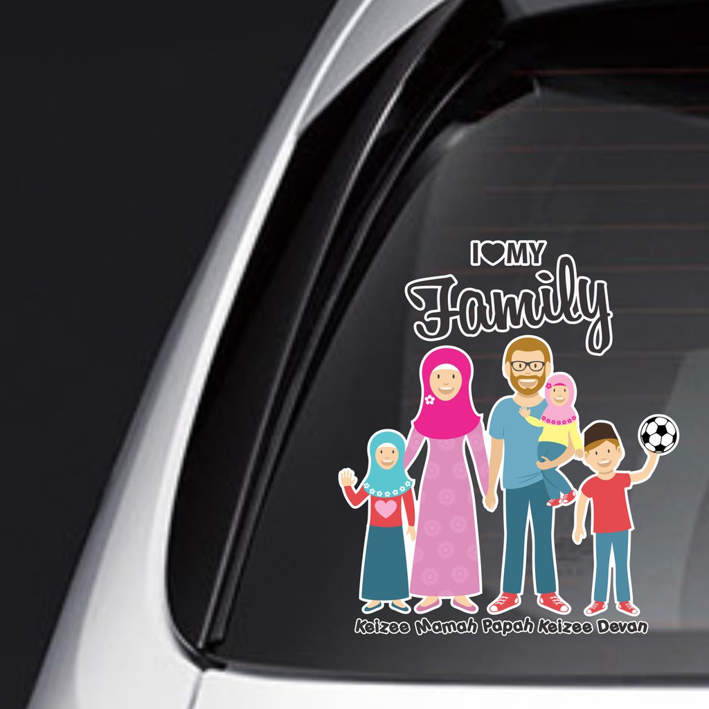 Sticker Family Keluarga Anak Mobil Baby Custom Avanza Yaris 029 Stiker Mobil Cutting Lucu Shopee Indonesia
