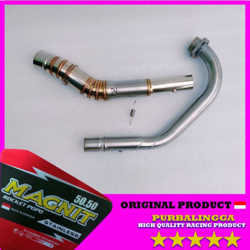 pipa leher knalpot Fu karbu full stainless leheran satria Fu 150 stenlis semi bending