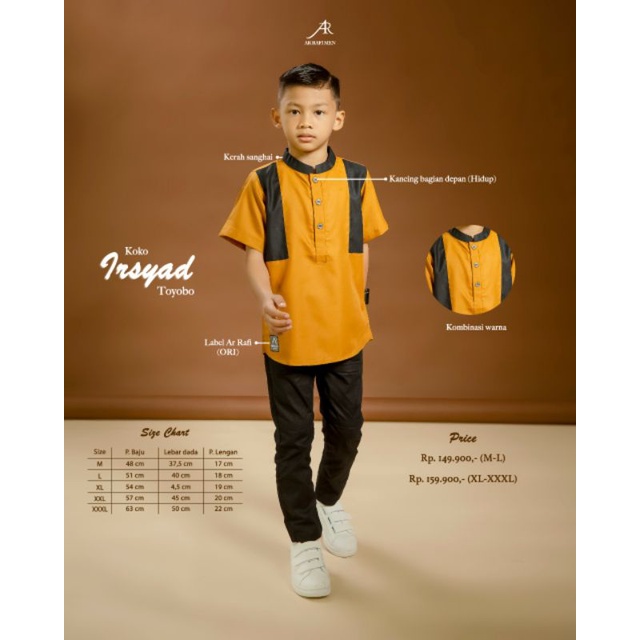 Koko Kemeja baju anak laki-laki Arrafi