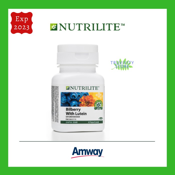 Jual Amway Nutrilite Bilberry with Lutein Shopee Indonesia