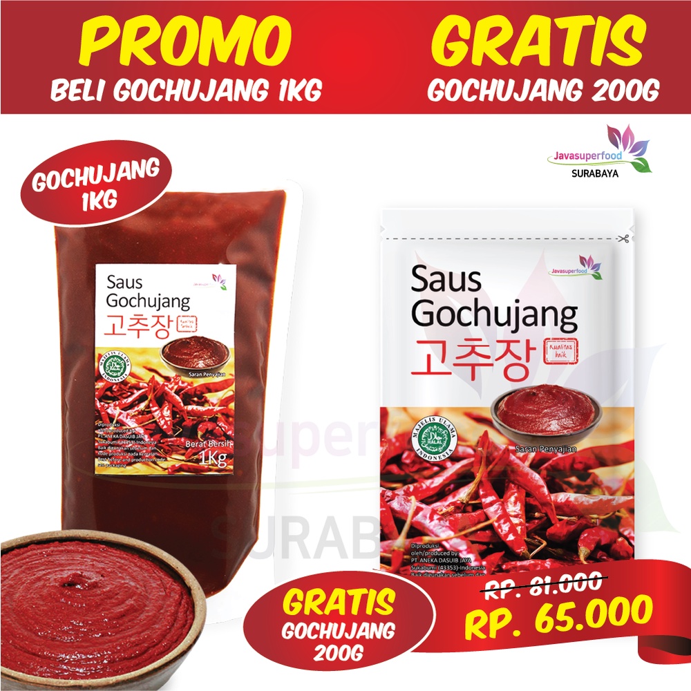 

PROMO BELI 1 Gochujang 1KG GRATIS 200G| Korean Hot Pepper Paste