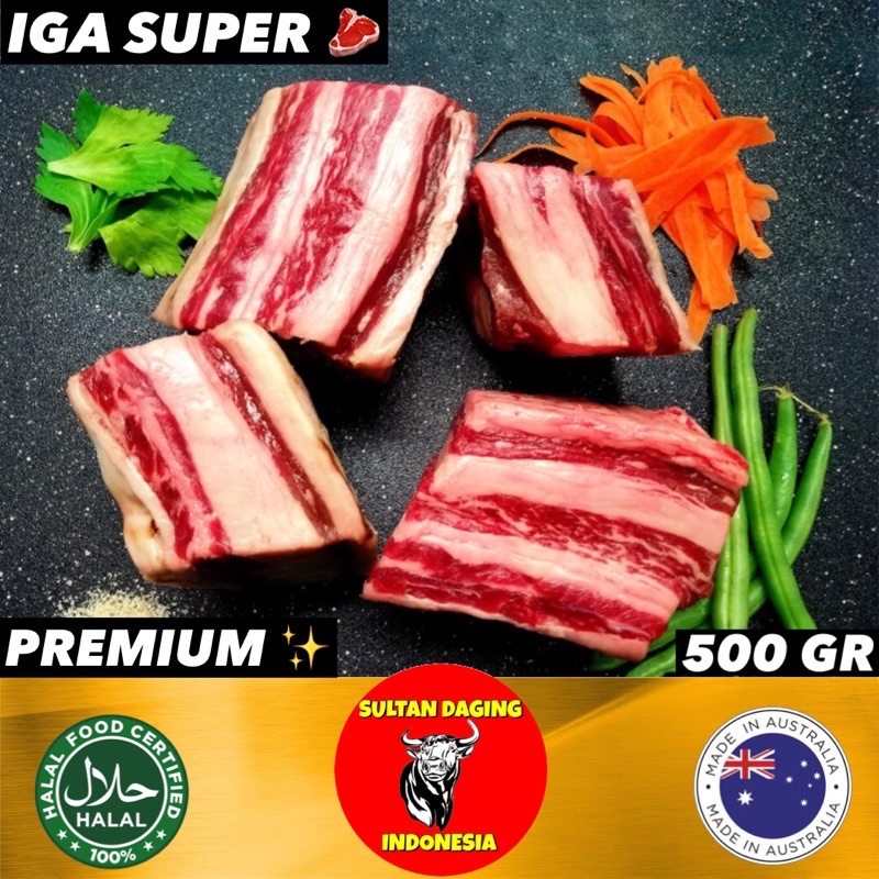 

IGA BAKAR SAPI SUPER (SHORTRIBS) 500 GRAM IMPORT DARI AUSTRALIA/ IGA/ IGA SAPI/ IGA BAKAR/DAGING IGA