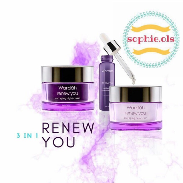 Wardah 3in1 RENEW YOU ANTI AGING [Paket Besar Serum]