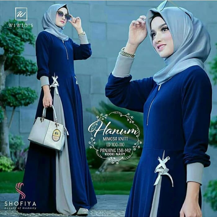 Baju muslim wanita HANUM DRESS Muslimah gamis syari