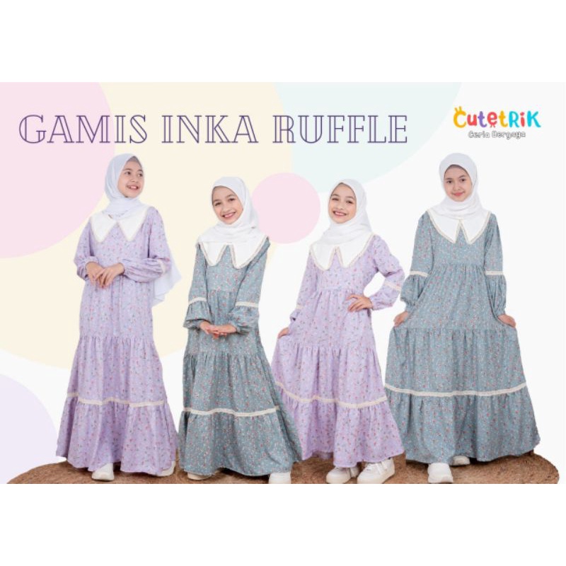 Gamis anak cutetrik terbaru / gamis remaja / Gamis inka cutetrik