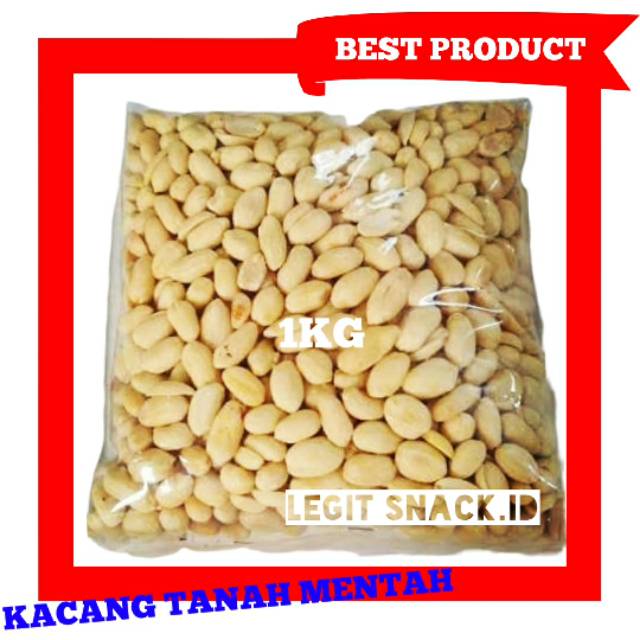 Kacang Tanah Kupas 1Kg / Kacang Tanah Mentah Super Ukuran Besar