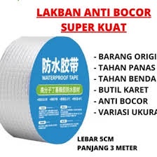 &lt; M.A &gt; Lakban Anti Bocor Lem Anti Air Aluminium Foil Butyl Super Waterproof Tape Tambal Silver