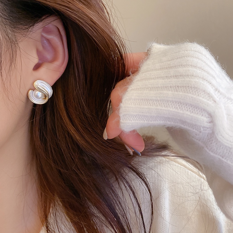 Anting S925 Silver Needle Aksen Mutiara Untuk Wanita