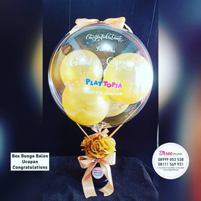 box bunga balon / hadiah balon ucapan / ucapan congratulations / gift