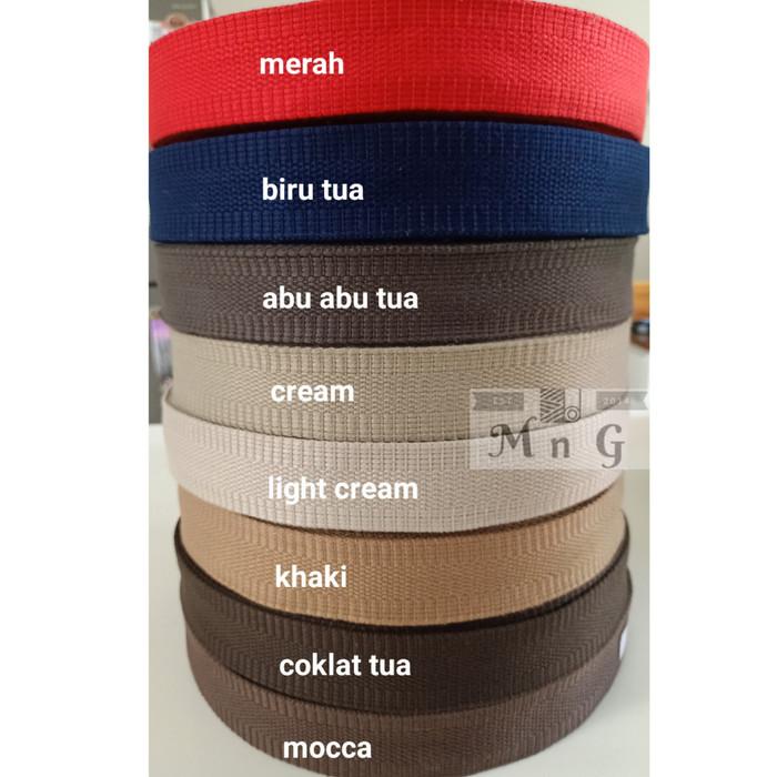Kain | Webbing Katun 3.8 Cm Tebal 2Mm (Rol)