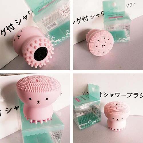 Etude Silicone Brush Jellyfish Exfoliator_Sikat pembersih wajah