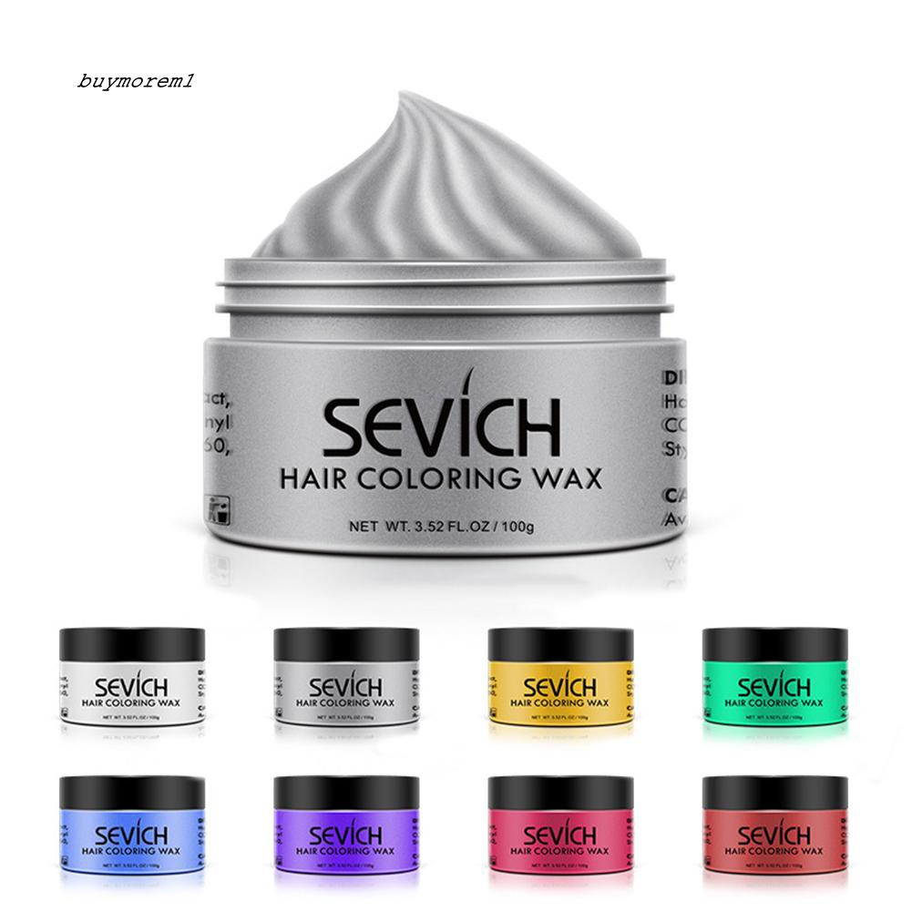 Buyme 100g Temporary Hair Color Wax Men Diy Hairstyle Mud Molding
