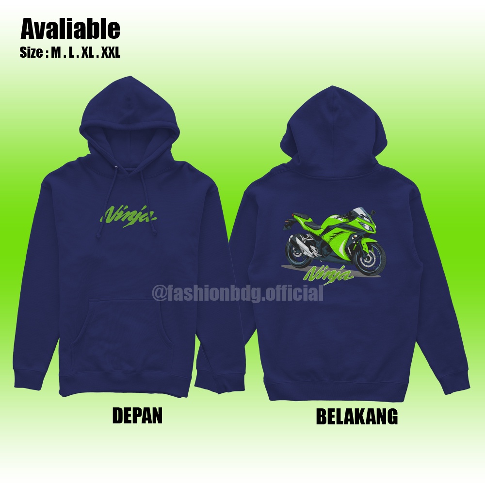 Jaket Sweater Motor Kawasaki Ninja Bahan Tebal