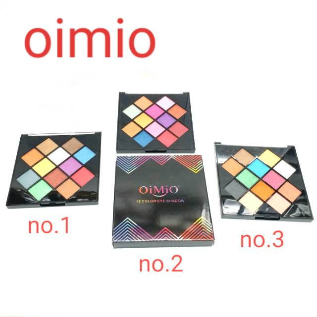 EYESHADOW 12.WARNA OIMIO / HITAM