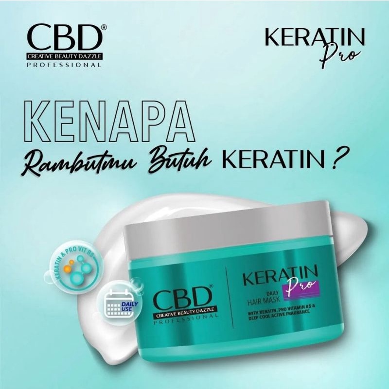 CBD Professional KERATIN PRO Daily HAIR MASK 250gr Travel Size | Masker Rambut Keratin