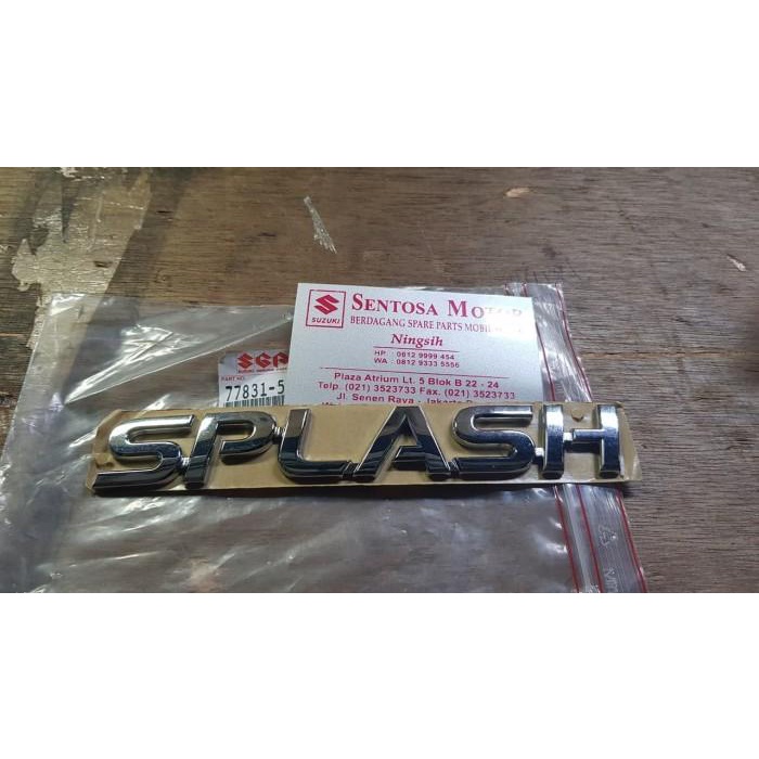 emblem tulisan suzuki splash asli sgp