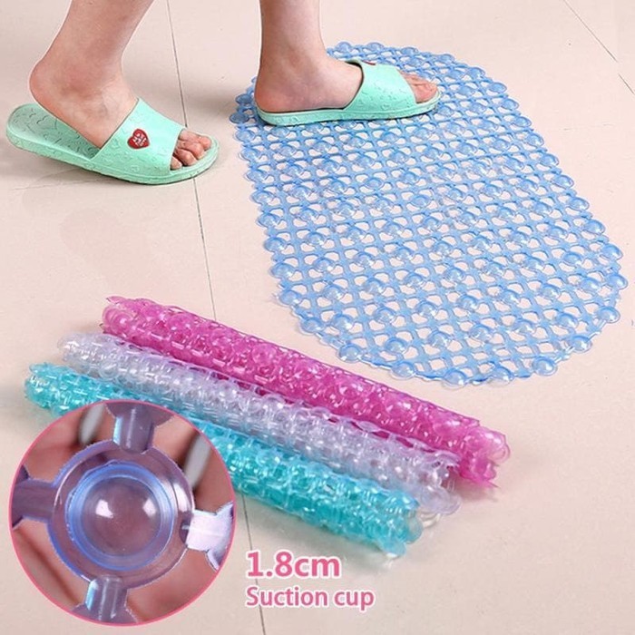 Keset Kamar Mandi Silikon Transparan Anti Slip