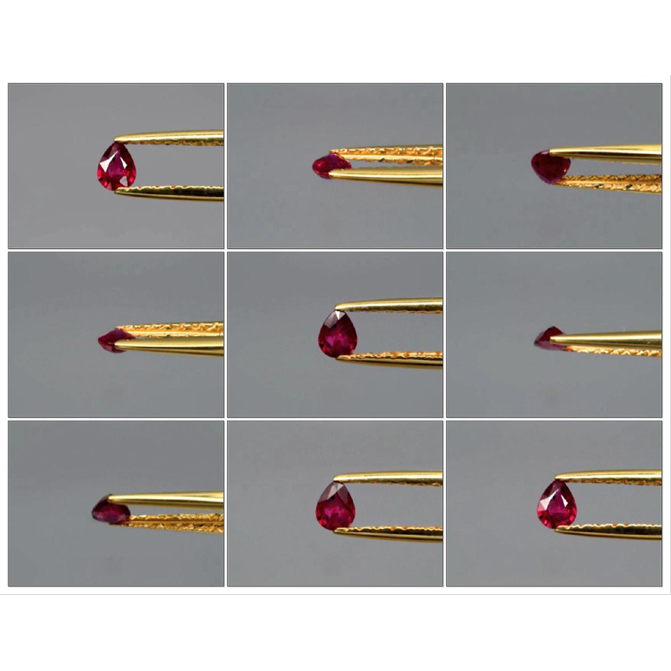 Certified 0.44ct 5.5x4mm Pear Natural Unheated Untreated Rich Red RUBY RB052