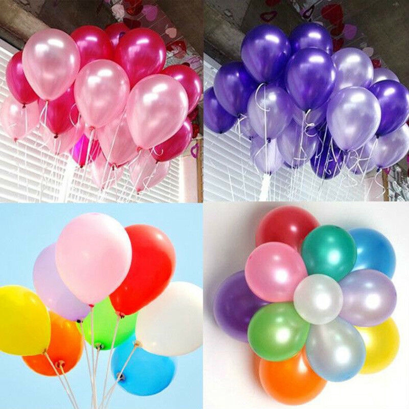 100 Pcs/set Warna-Warni Pearlescent Lateks Balon Pernikahan Ulang Tahun Baby Shower Pesta Dekorasi Balon Meriah Dekorasi Mainan Anak