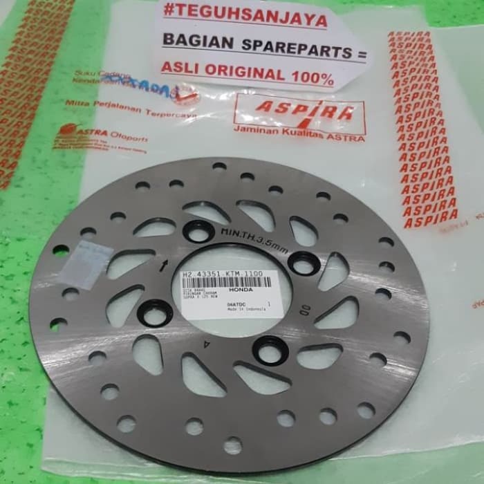 Piringan Rem Cakram Disk Belakang - Supra X 125 FI Blade New 125 FI Asli Aspira H2-43351-KTM-1100