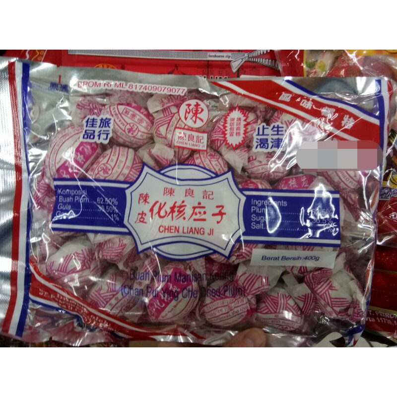 

Manisan Plum 400gr Chen Pui Ying Imlek