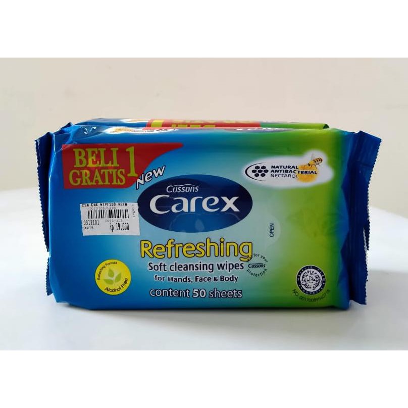 Cussons Carex Soft Cleansing Wipes Tissue Basah Buy 1 Get 1 Beli 1 Gratis 1