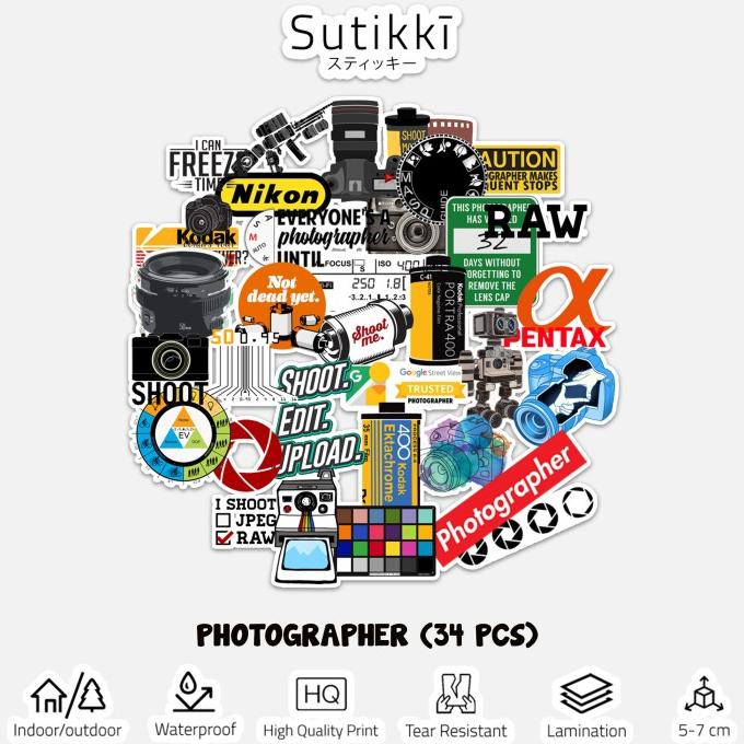 

Sticker Pack Photographer Fotografer Photo Kamera Stiker Laptop Vinyl sukik90 Berkualitas