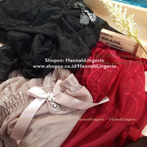 XXL XL L M S Premium Hannah Lingerie Sexy Baju Tidur Seksi Transparan Isi Paket Seserahan 982