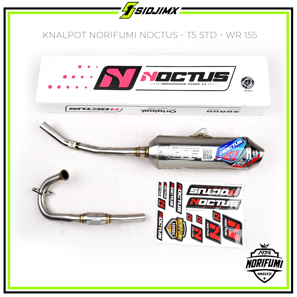 Knalpot Kenalpot Muffler Norifumi Stainless NOCTUS T5 Standar / Bore Up KLX 150 Bigfoot Dtracker New CRF 150L WR 155 Original-5