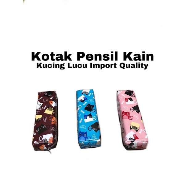 

Tempat Pensil Kulit Kucing Lucu / Kotak Pensil Kucing Import High Quality