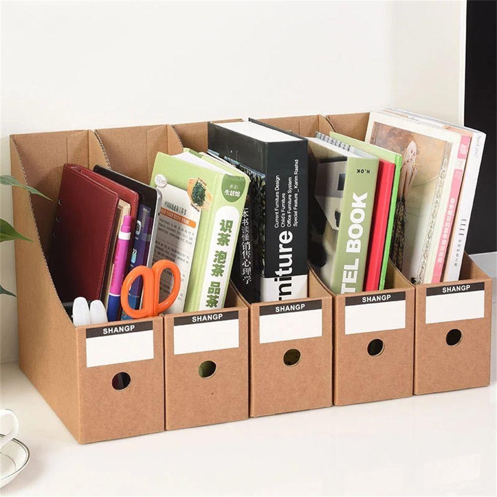 Mxbeauty Tempat File Kantor Perlengkapan Sekolah Surat Bookend Buku Majalah Desktop Organizer