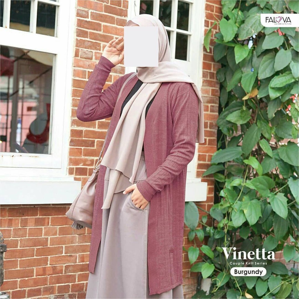 OUTER RAJUT PREMIUM VINETTA by Falova #falova #syarifahjilbabstore